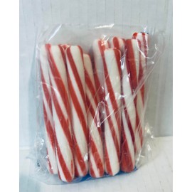 Soft Sweet Peppermint Stir Sticks Candy (6), 5oz bags of 10 mint sticks Coffee Tea Hot Chocolate