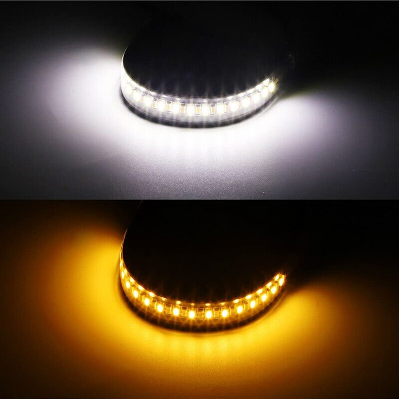Riloer 2PCS LED Light Bar, Universal Motorcycle Indicator Light Dual