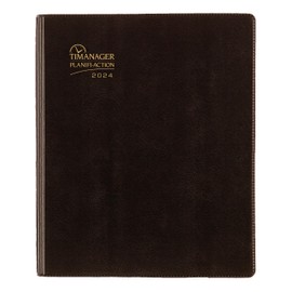 Blueline 2024 Timanager Planifi-Action Weekly/Monthly Planner, Appointment Book, 13 Months, December to December, Twin-Wire Binding, 8.5" x 6.75", Bilingual, Black (CBBM2.BLK-24)