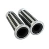 AKF Set of 2 "Stripe" handles chrome / black