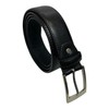 Men's Leather Belt, Black Trouser Belts for Men, 1.25" Wide,