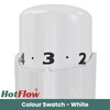 Hot Flow White Cascade Angled Modern TRV Thermostatic Radiator Valve