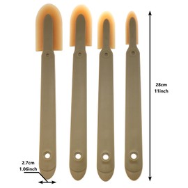 LUORNG 4PCS Rubber Caulking Scrapers Reusable Sealant Scraper 4 Size Caulk Finishing Tool Multipurpose Caulk Remover Smoothing Tool Suitable for Tiles Bricks Kitchen Bathroom