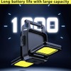 CoB Keychain Work Light,90° Foldable Mini Flashlight 6 Modes 1000