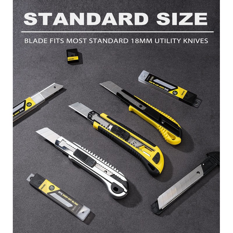 DOWELL 18mm Snap Off Blades SK5 Utility Knife Retractable Blades