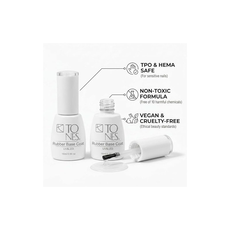 TONES Gel Base Coat - Ultra Durable UV and LED