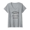 Yellowstone Centered Don't Make Beth Dutton V-Neck T-Shirt, gray