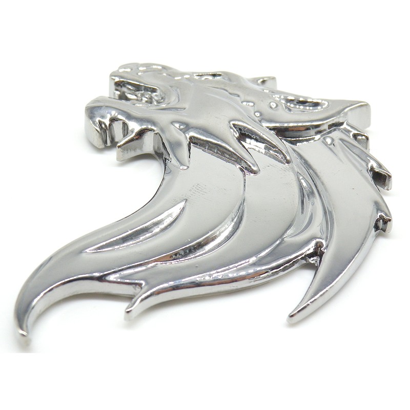 Wolf 3D Metal Car Emblem / Sticker, Left / Right