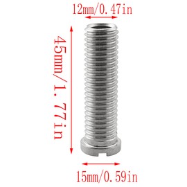 LQ Industrial M12 Sink Drain Pin 45mm Kitchen Sink Strainer Screw Stainless Steel Sink Bolt Screw for Wash Basin Strainer Plug
