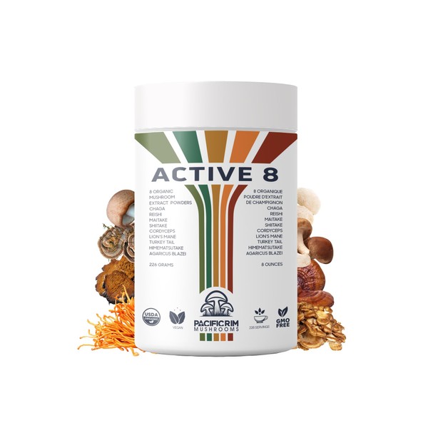Pacific Rim Mushrooms Active 8 Mushroom Extract Powder 226 grams
