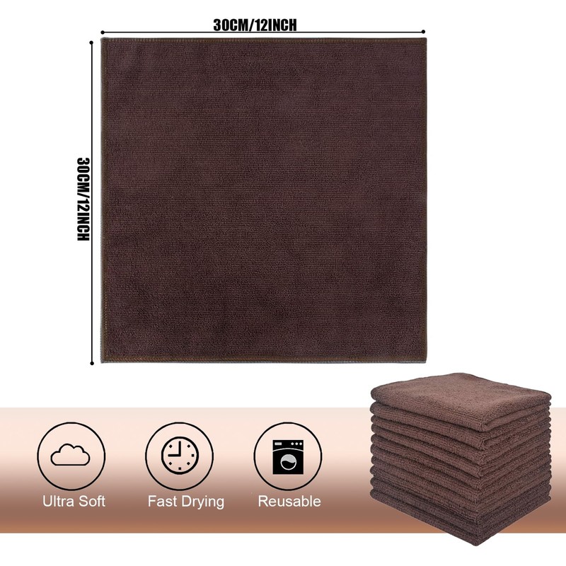 HIDMD Microfibre Cleaning Cloths Dish Cloths Lint Free Cloths For
