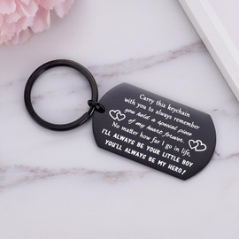 Ukodnus Drive Safe Keychain for Dad, Keyring Gifts for Dads Birthday from Daughter Son, Christmas for Daddy, Small, Stainless Steel, no gemstone