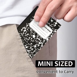 feela Mini Composition Notebook, Cute 30 Pack Black Narrow Ruled Mini Composition Books Bulk, Small Pocket Marble Journal Notebooks for Kids Students College Office, Pocket Size 4.5 x 3.25 in