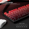 Black to Red Gradient PBT Keycaps - Cherry Profile Shine-Through
