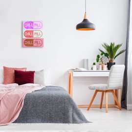 Stupell Industries Various Chill Pill Shapes Canvas Wall Art, Design by Daphne Polselli