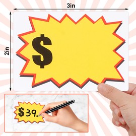 Azureal 510PCS Price Stickers, 2"x3" Self-Adhesive Yard Sale Price Stickers, Price Tags with Large Blank to Write Pricing for Retail, Flea Markets and Estate Sales (Yellow)