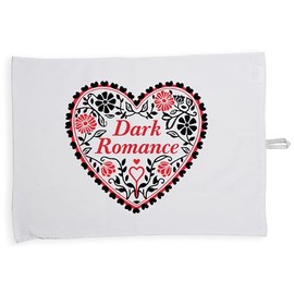 Hippowarehouse Heart Dark Romance Tea Towel Eco Printed Dish Cloth Kitchen accessory 50cmx70cm 100% Cotton