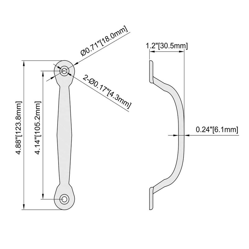 HOME MASTER HARDWARE 4-7/8 inch Cabinet Pull Handle 50 Pack,
