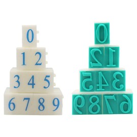winova Number Stamp Set 10 Numbers Rubber Head 0-9 Combination Set Numbering 6mm x 9mm