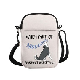 G2TUP Husky Lover Gift Which Part Of Aroooooooo Do You Not Understand Husky Makeup Bag Husky Mom Cosmetic Bag Siberian Husky Owner Gift Zipper Travel Bag (Which Part Of Arooo S)