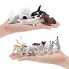 Arctic Animal Figurine Set 18pcs Kid Simulated Arctic Hare Reindeer