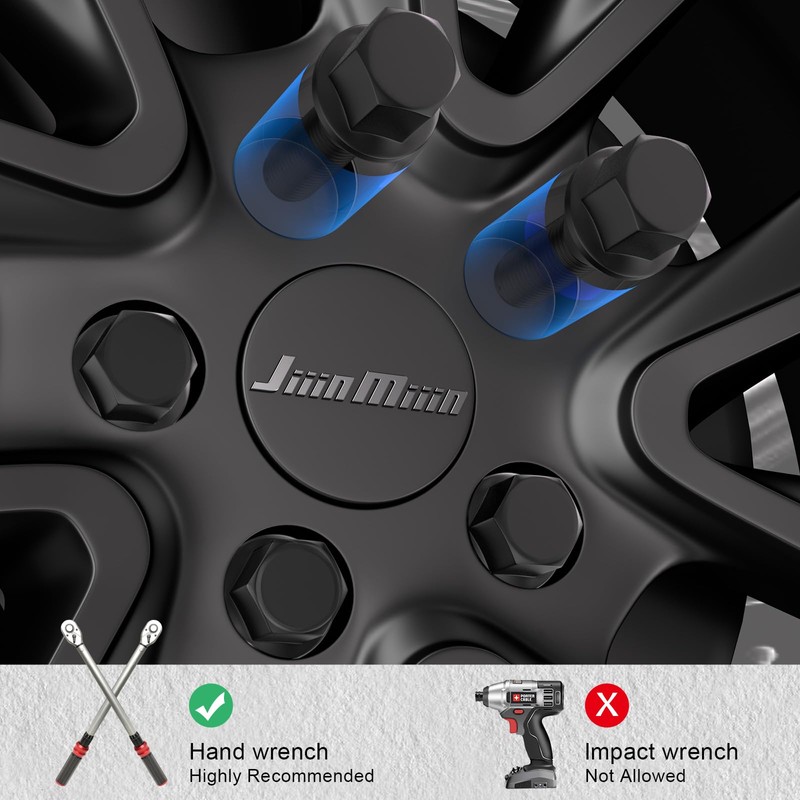 JiiinMiiin M14x1.5 Black Wheel Lug Bolts, WheelBolt Thread for Wheel