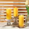 Natural Beeswax Pillar Candles,140 Hours Long Burning Pure Beeswax Candles