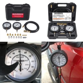 Maddox New Automotive Engine Transmission Oil Pressure Tester Gauge Diagnostic Test Kit