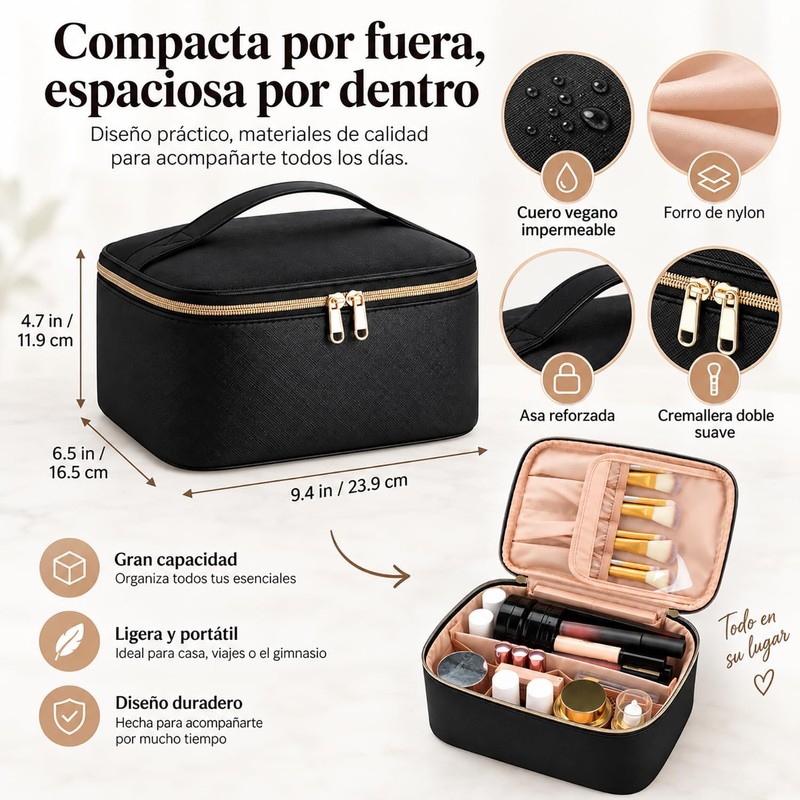 Neceser de Viaje de Gran, Bolsa Cosmetiquera Impermeable