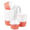 sourcing map 50 Set Cupcake Liners with Dome Lids, Muffins