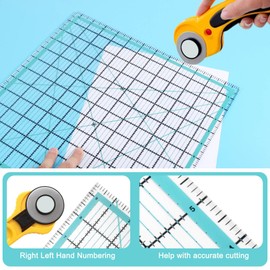 Veciado 6pcs Quilting Rulers Sewing Rulers with 50pcs Non-slip mats, Acrylic Patchwork Ruler, Cutting Craft Ruler DIY Tools, Precise Sewing Ruler for Quilting, Sewing and Patchworks, DIY Fabric Crafts