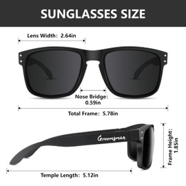 LotsBuyLots Groomsmen Sunglasses 7 Pack, Bachelor Party Supplies Sunglasses for Groom,Best Man,Groomsman(GMH,Groosman)
