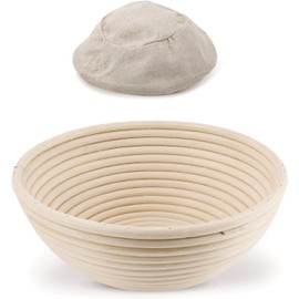 Round Proofing Basket 25 cm for Bread, Fermentation Basket for Bread Proofing, Ideal for Home Bakers, Improves the Texture and Shape of Bread, Perfect for All Bread Types