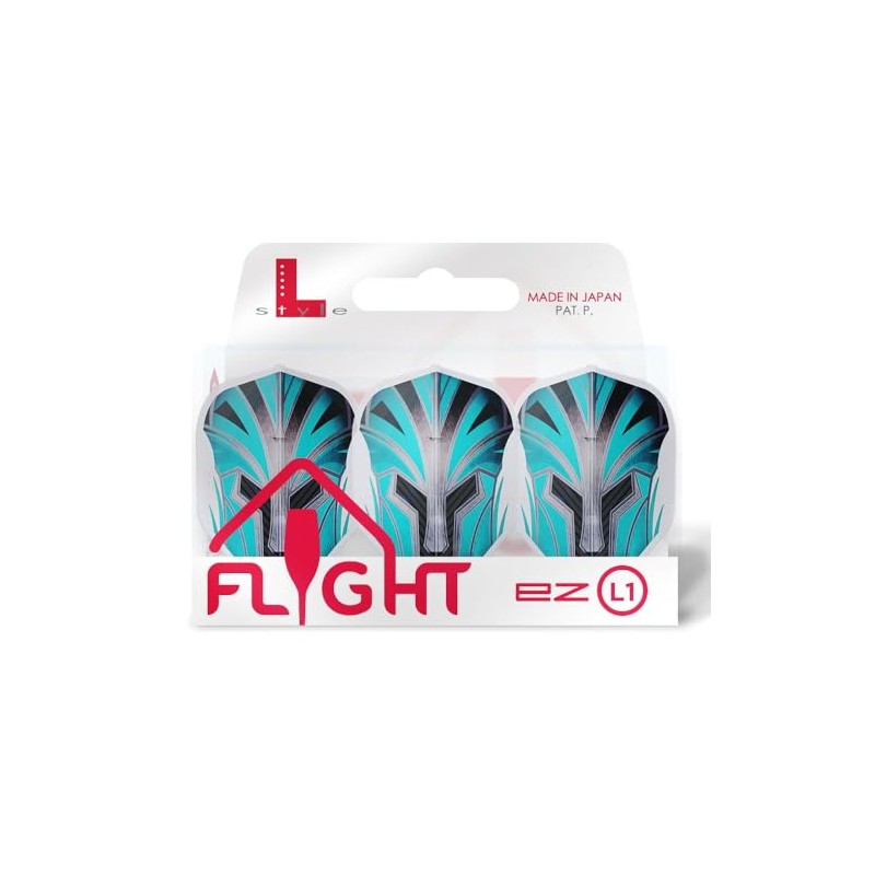 L-Style EZ L1 Prime Series Turquoise Clear White Dart Flights
