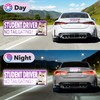 3 Pcs Student Driver Magnet for Car, HOLENGS Removable Reflective