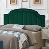 24KF Upholstered Channel Pattern Queen Headboard with Silver Nailhead Trim,