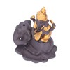 Backflow Incense Burner Pipa Elephant Purple Sands Gold Drawing Portable