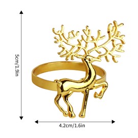 Napkin Rings Set of 8 Napkin Rings Reindeer for Christmas Lunch Thanksgiving Party Holiday Christmas Wedding Table Decoration Stocking Fillers