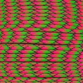 PARACORD PLANET 10 20 25 50 100 Foot Hanks and 250 1000 Foot Spools of Parachute 550 Cord Type III 7 Strand Paracord (Watermelon 100 Feet)