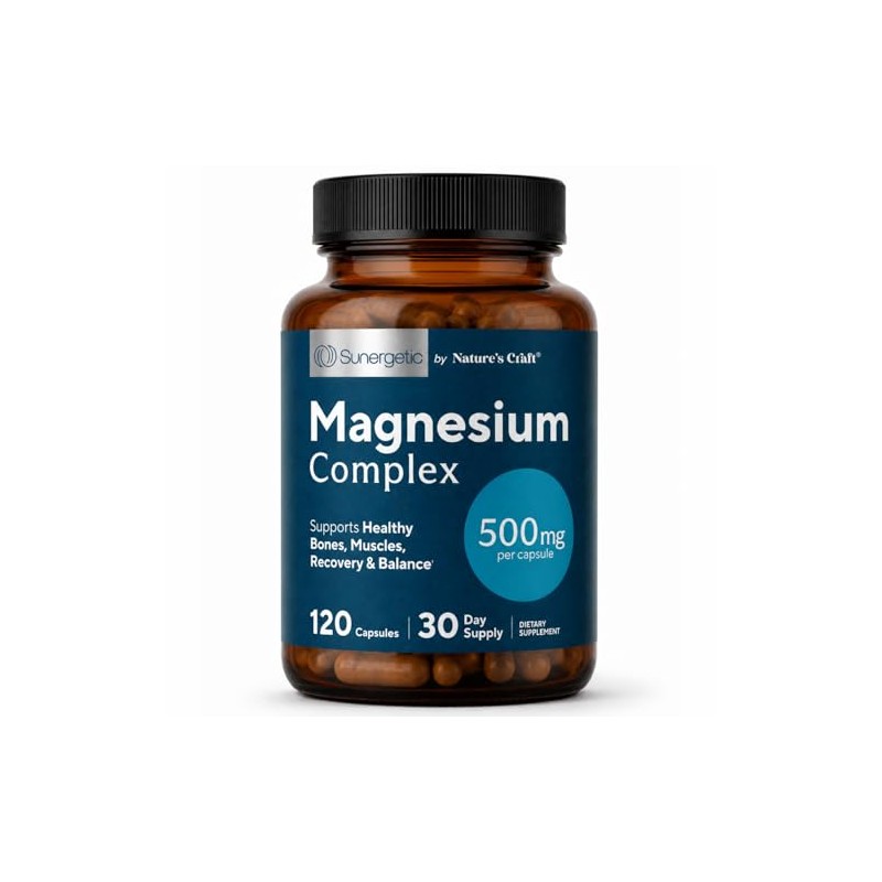 Premium Magnesium Citrate Capsules - Powerful 500mg Magnesium Oxide &