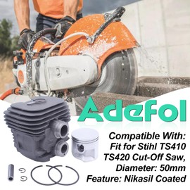 Adefol 50mm Cylinder Piston Gasket Kit for Stihl TS410 TS420 TS 410 420 Cut-Off Saw 4238 020 1202 Replace Part