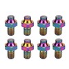 RISK 8Pcs Mountain Bike Pedal Bolts Titanium Alloy Anti Slip