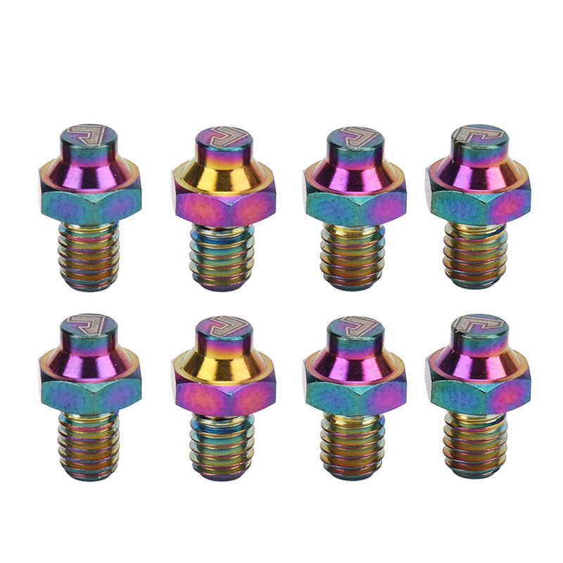 RISK 8Pcs Mountain Bike Pedal Bolts Titanium Alloy Anti Slip