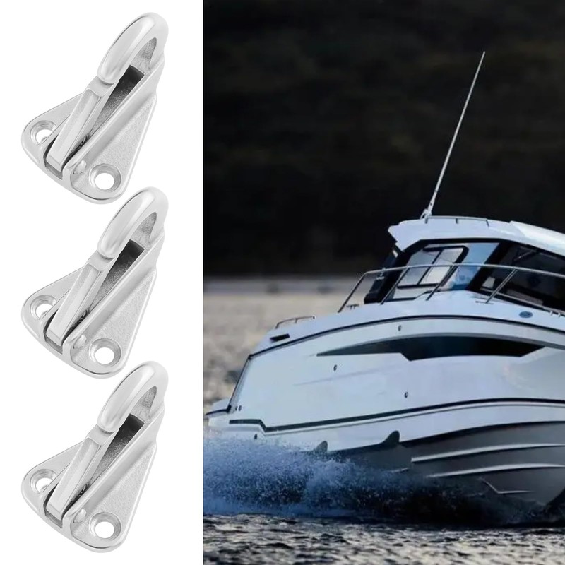 ECSiNG 6pcs 316 Stainless Steel Fender Hook Marine Spring snap-Type