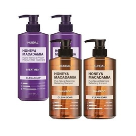 Kundal Nature Shampoo Clean Soap 500ml x2 + Treatment Clean Soap 500ml x2 / 쿤달 네이처 샴푸 클린솝 500ml x2개+트리트먼트 클린솝 500ml x2개