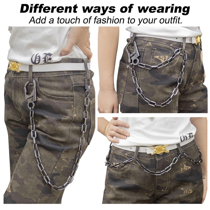 [Ahiller] Wallet Keychain Unisex, Double Lock Design, Sturdy Chain for