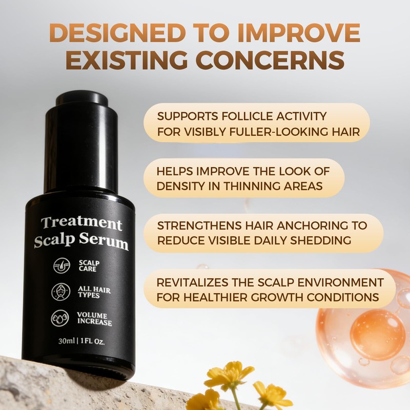 Hair Growth Serum Bundle - Plant-Based Scalp Care Formula With