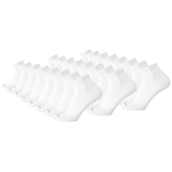 AND1 Men's Socks - Athletic Cushion Quarter Cut Socks (24