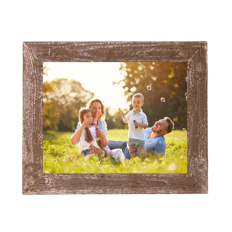 HomeRoots 14" X 18" Rustic Farmhouse Espresso Wood Frame