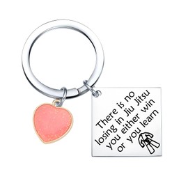 UIEOA Jiu Jitsu Accessories Taekwondo Keychain Jiu Jitsu Gifts For Jiu Jitsu Lover Keychain Martial Artist Jewelry Jiu Jitsu Student Gifts Bjj Keychain Jiu-Jitsu Player Jewelry